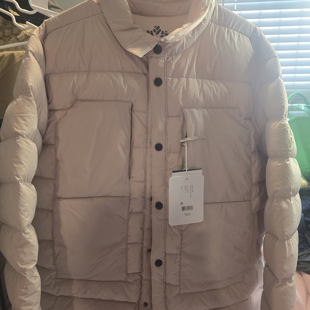 Obermeyer Men's Large Cement Puffer Jacket